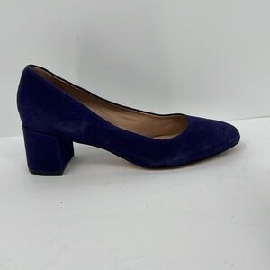 27 Edit Naturalizer Rebecca suede pumps violet blue purple suede chunky heel 11